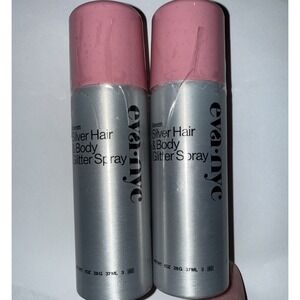 Eva NYC Kweeen Silver Hair & Body‎ Glitter Spray Travel Size 1fl oz 2Pack
